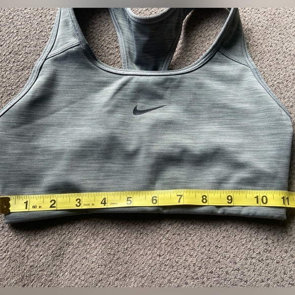 Nike Swoosh Sports Bra Women's Small‎ Gray Green Dri-Fit bra Small - Picture 6 of 6